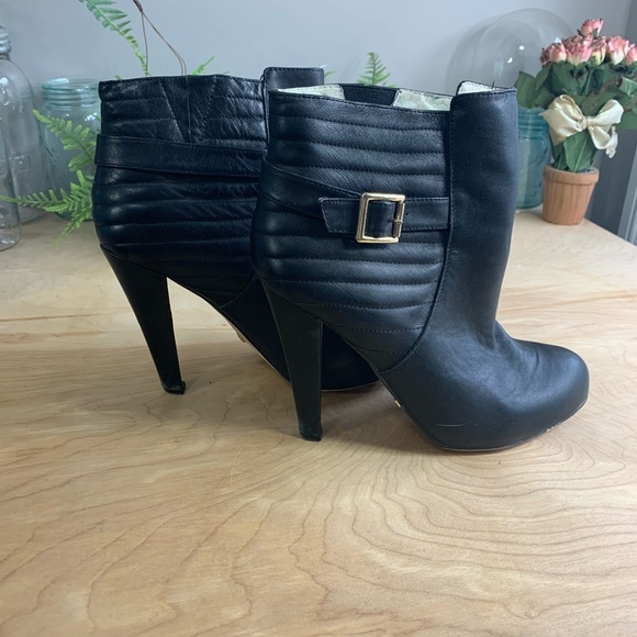 Black leather ankle boots, high heel, size 10 - Picture 11 of 11